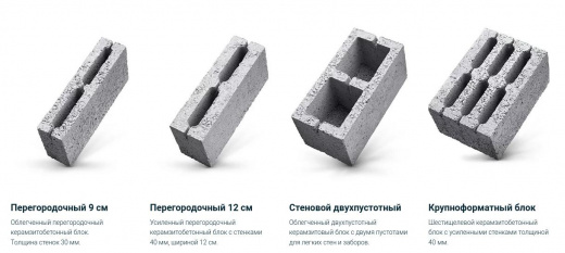 Керамзитобетонный перегородочный блок 120
